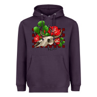 Plum bullskull rose and cactus olivia Heavyweight Hoodie - OliviaCreatesArt
