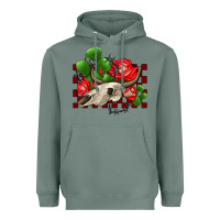 Sage bullskull rose and cactus olivia Heavyweight Hoodie - OliviaCreatesArt