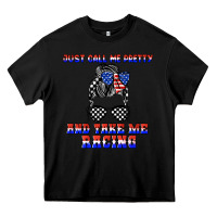 Black just call me pretty and take me racing Heavy Core Tee - JahusDesignShop