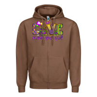 Love Mardi Gras Y'all Zipper Hoodie | Teevron