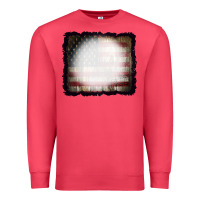 Cardinal America Wood Flag with bBeach Effect Premium Sweatshirt - CowCowDesign