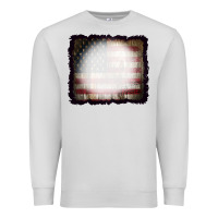 Dove Grey America Wood Flag with bBeach Effect Premium Sweatshirt - CowCowDesign