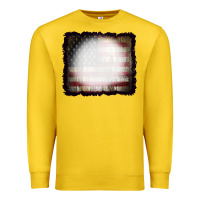 Lemon America Wood Flag with bBeach Effect Premium Sweatshirt - CowCowDesign