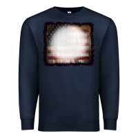 Navy America Wood Flag with bBeach Effect Premium Sweatshirt - CowCowDesign