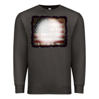 Smoke America Wood Flag with bBeach Effect Premium Sweatshirt - CowCowDesign