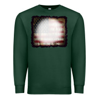 Sports Green America Wood Flag with bBeach Effect Premium Sweatshirt - CowCowDesign