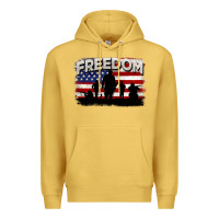 Antique Gold Freedom 4th of july Premium Hoodie - CowGirlArtShop
