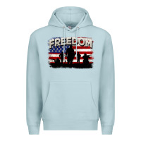 Blue Mist Freedom 4th of july Premium Hoodie - CowGirlArtShop