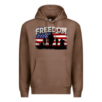 Chestnut Freedom 4th of july Premium Hoodie - CowGirlArtShop