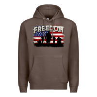 Coffee Freedom 4th of july Premium Hoodie - CowGirlArtShop
