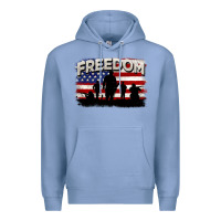 Colony Blue Freedom 4th of july Premium Hoodie - CowGirlArtShop