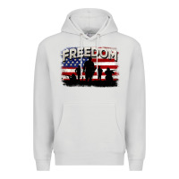 Dove Grey Freedom 4th of july Premium Hoodie - CowGirlArtShop