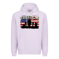 Lilac Freedom 4th of july Premium Hoodie - CowGirlArtShop