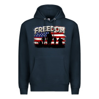 Navy Freedom 4th of july Premium Hoodie - CowGirlArtShop