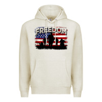 Oatmeal Heather Freedom 4th of july Premium Hoodie - CowGirlArtShop