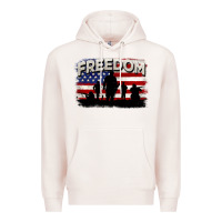 Pale Pink Freedom 4th of july Premium Hoodie - CowGirlArtShop