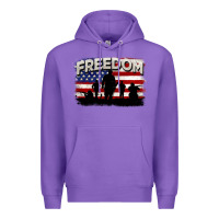 Purple Freedom 4th of july Premium Hoodie - CowGirlArtShop