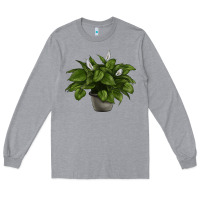 Heather Grey Peace Lily Long Sleeve Tee - LillyAllenDesigns