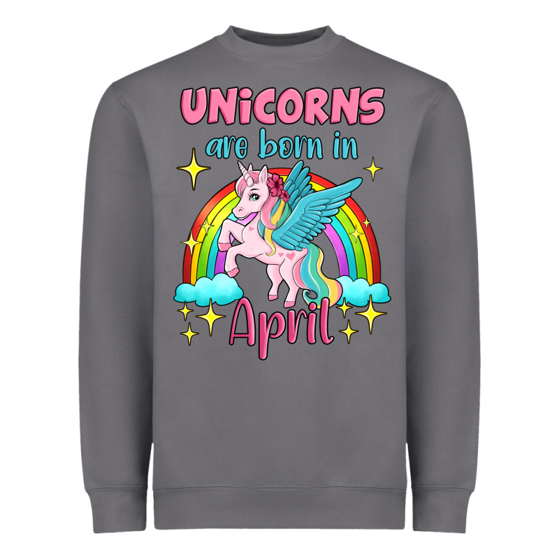 Unicorns Are Born In April Heavyweight Sweatshirt by Jasminsmagicworld | Teevron