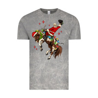 Cloud Rock christmas cowboy santa Vintage Tee - MaliasSmallBusiness