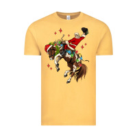 Vintage Mustard christmas cowboy santa Vintage Tee - MaliasSmallBusiness