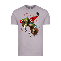 Vintage Zinc christmas cowboy santa Vintage Tee - MaliasSmallBusiness