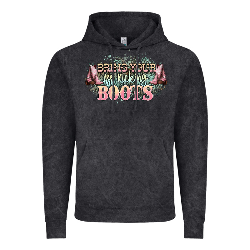 Bring Your Ass Kicking Boots Vintage Hoodie by NancyCooperArtShop | Teevron