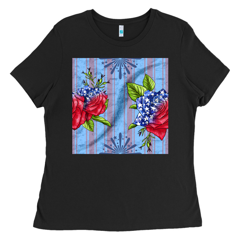 Patriotic Rose Ladies Tee by BundleAndBundleShop | Teevron