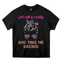 Black just call me pretty and take me racing Heavy Core Tee - JahusDesignShop
