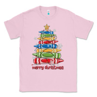 Bubblegum Pink crayons tree christmas Classic Tee - MaliasSmallBusiness
