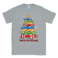 Heather Grey crayons tree christmas Classic Tee - MaliasSmallBusiness