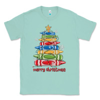 Seafoam crayons tree christmas Classic Tee - MaliasSmallBusiness