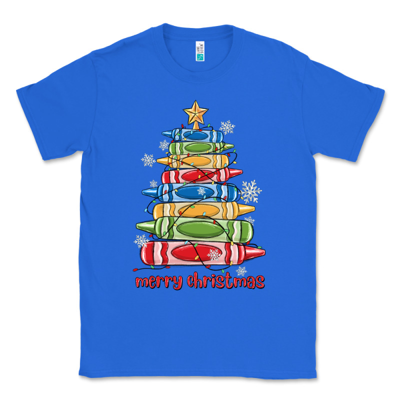Crayons Tree Christmas Classic Tee by MaliasSmallBusiness | Teevron
