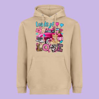 Loads Of Love Valentine's Day Olivia Heavyweight Hoodie Designed By Oliviacreatesart