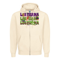 Sandshell Louisiana Louisiana Louisiana Zipper Hoodie - HowdyJamesFarm