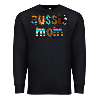 Black Aussie mom Premium Sweatshirt - CowCowDesign