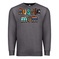 Charcoal Heather Aussie mom Premium Sweatshirt - CowCowDesign