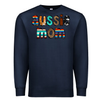 Navy Aussie mom Premium Sweatshirt - CowCowDesign