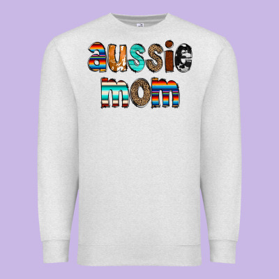 Aussie Mom Premium Sweatshirt Designed By Cowcowdesign