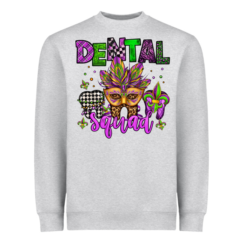 Dental Squad Mardi Gras Teeth Heavyweight Sweatshirt by Jasminsmagicworld | Teevron