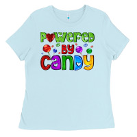 Baby Blue powered by candy with lollipops Ladies Tee - AdoDesignShop