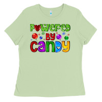 Matcha powered by candy with lollipops Ladies Tee - AdoDesignShop