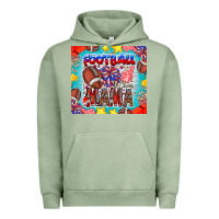 Pigment Oil Green Football Mama Urban Hoodie - CowhideDigitalArt