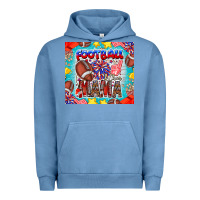 Pigment Pebble Blue Football Mama Urban Hoodie - CowhideDigitalArt