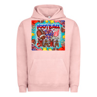 Pigment Salmon Football Mama Urban Hoodie - CowhideDigitalArt