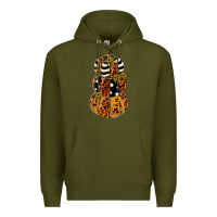 Army Green leopard pumpkin polka dot sunflower Premium Hoodie - JahusDesignShop