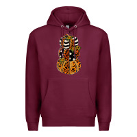 Burgundy leopard pumpkin polka dot sunflower Premium Hoodie - JahusDesignShop