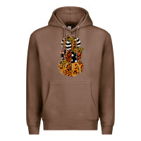 Chestnut leopard pumpkin polka dot sunflower Premium Hoodie - JahusDesignShop