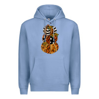Colony Blue leopard pumpkin polka dot sunflower Premium Hoodie - JahusDesignShop