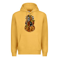 Mustard leopard pumpkin polka dot sunflower Premium Hoodie - JahusDesignShop